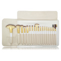 18pc Professional Essential brush with white PU bag